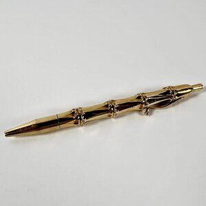 Vintage 1940's Louis Tamis Bamboo Pen 14K Solid Yellow Gold